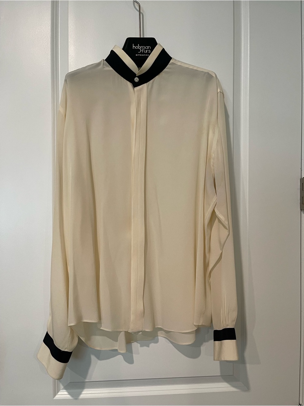 Pancaldi &B Long-Sleeve Dress Shirt with Black Trim